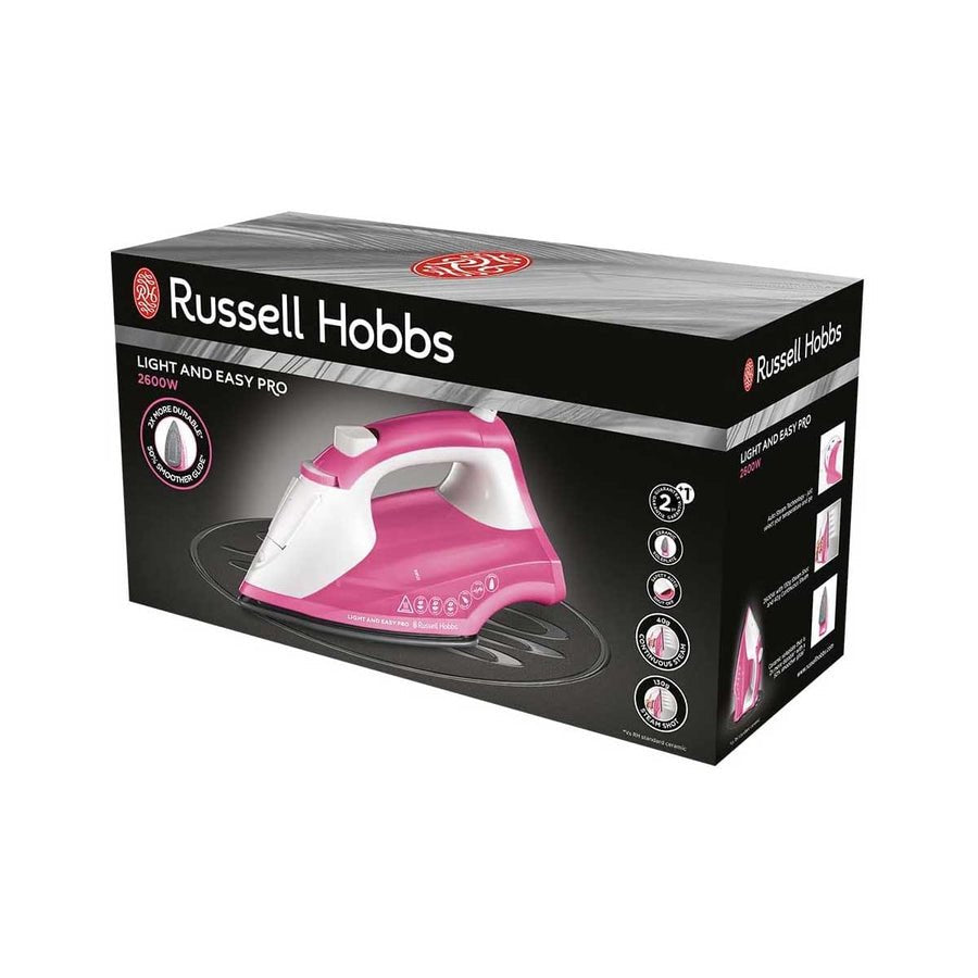 Russell Hobbs Steam Iron Pro Ceramic Light & Easy - Pink 2600W (26461)