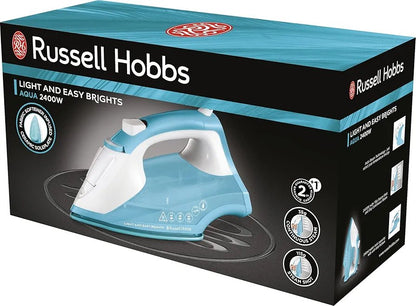 Russell Hobbs Steam Iron Light & Easy Brights - Aqua 2400W (26482)