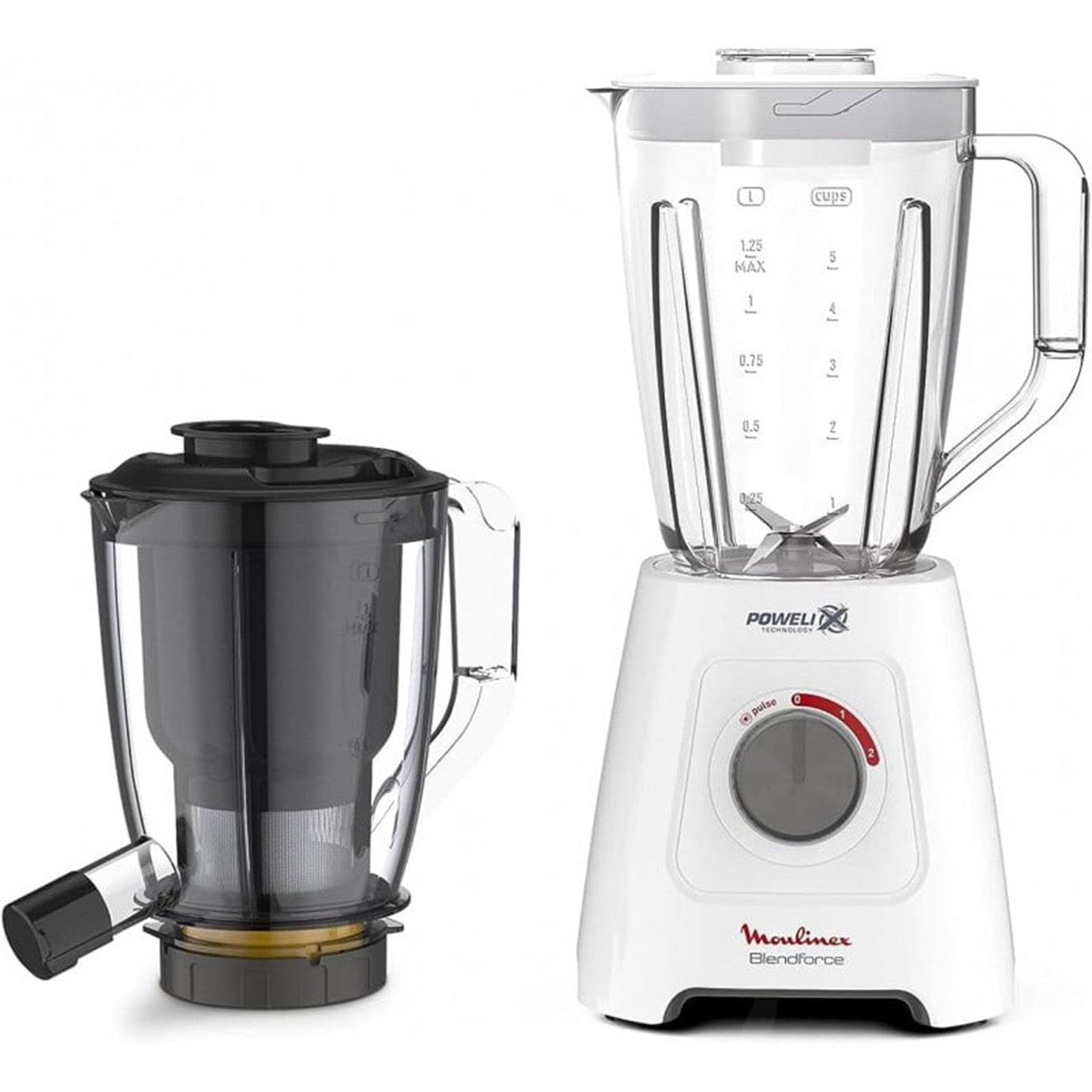 MOULINEX Blender, BlendForce 2-in-1 2L Technology, (LM42Q127)