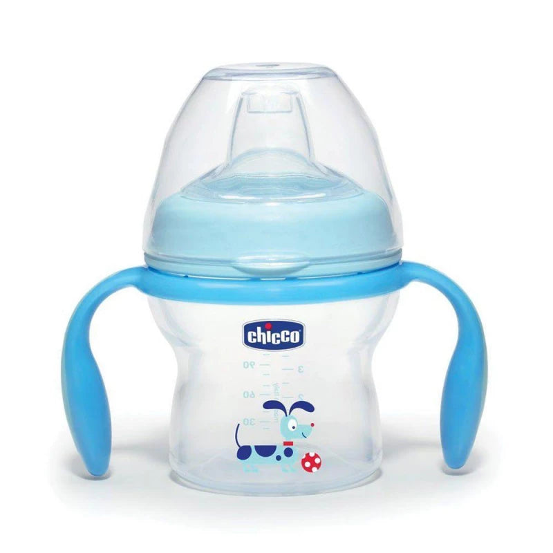 Chicco Natural Feeling Transition Bottle, 150ml - Blue (8058664044610)