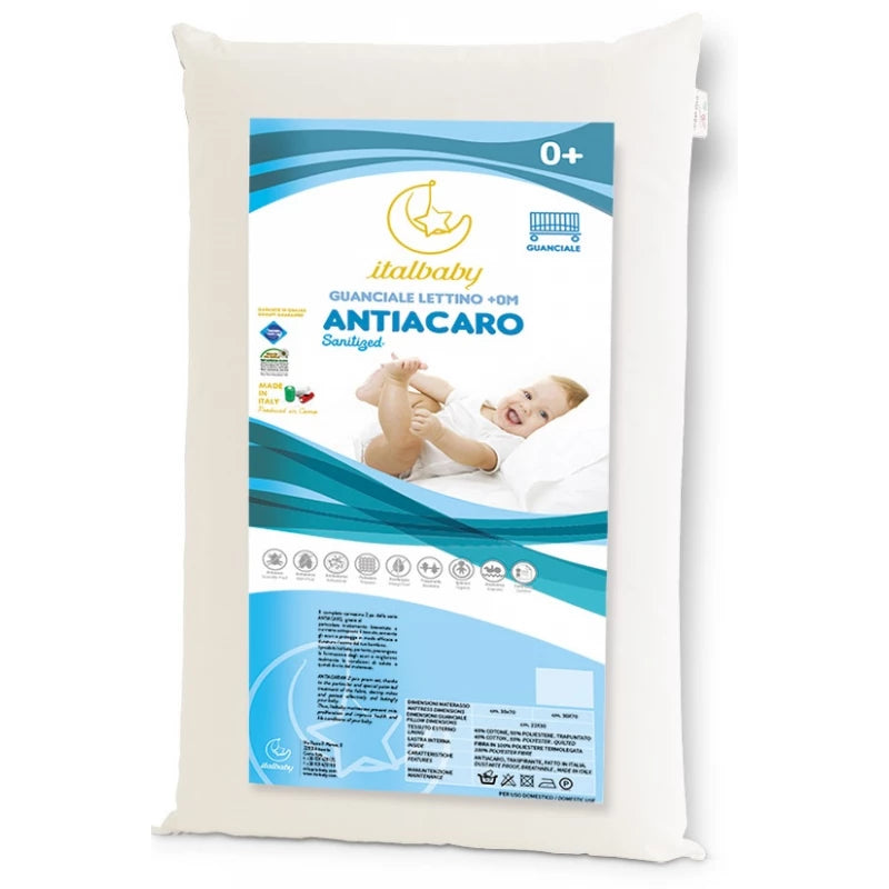 Italbaby Anti-mite Pillow Bed Cm 38x58x5h (8022788208005)