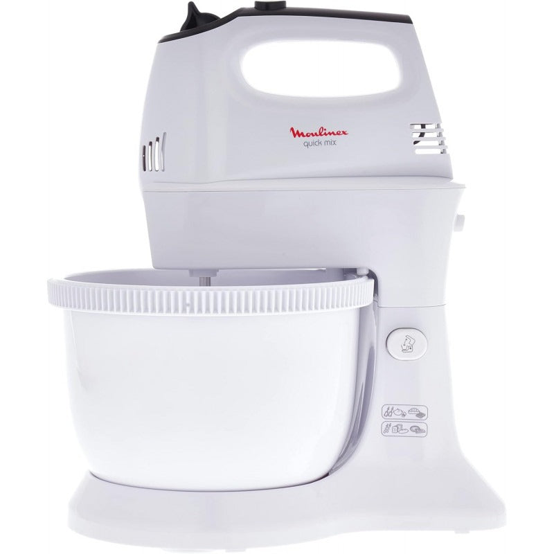 Moulinex Quick Mix Hand Mixer With Plastic Stand Bowl (HM311127)