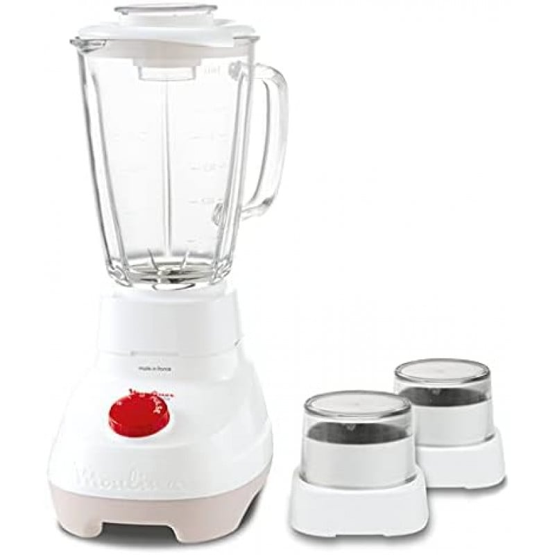 MOULINEX Glass Jar Super Blender Triple'Ax - 500W, Gridner, Grater (LM255027)