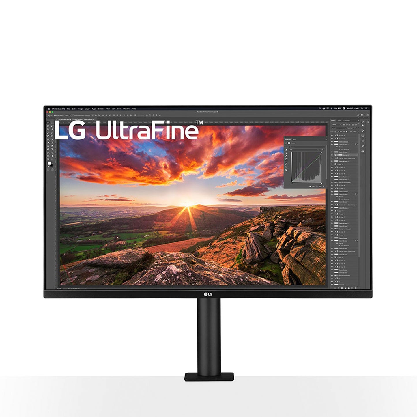 LG 32 Inch UltraFine™ Display Ergo Monitor, UHD 4K IPS Display, HDR10, USB Type-C, Black