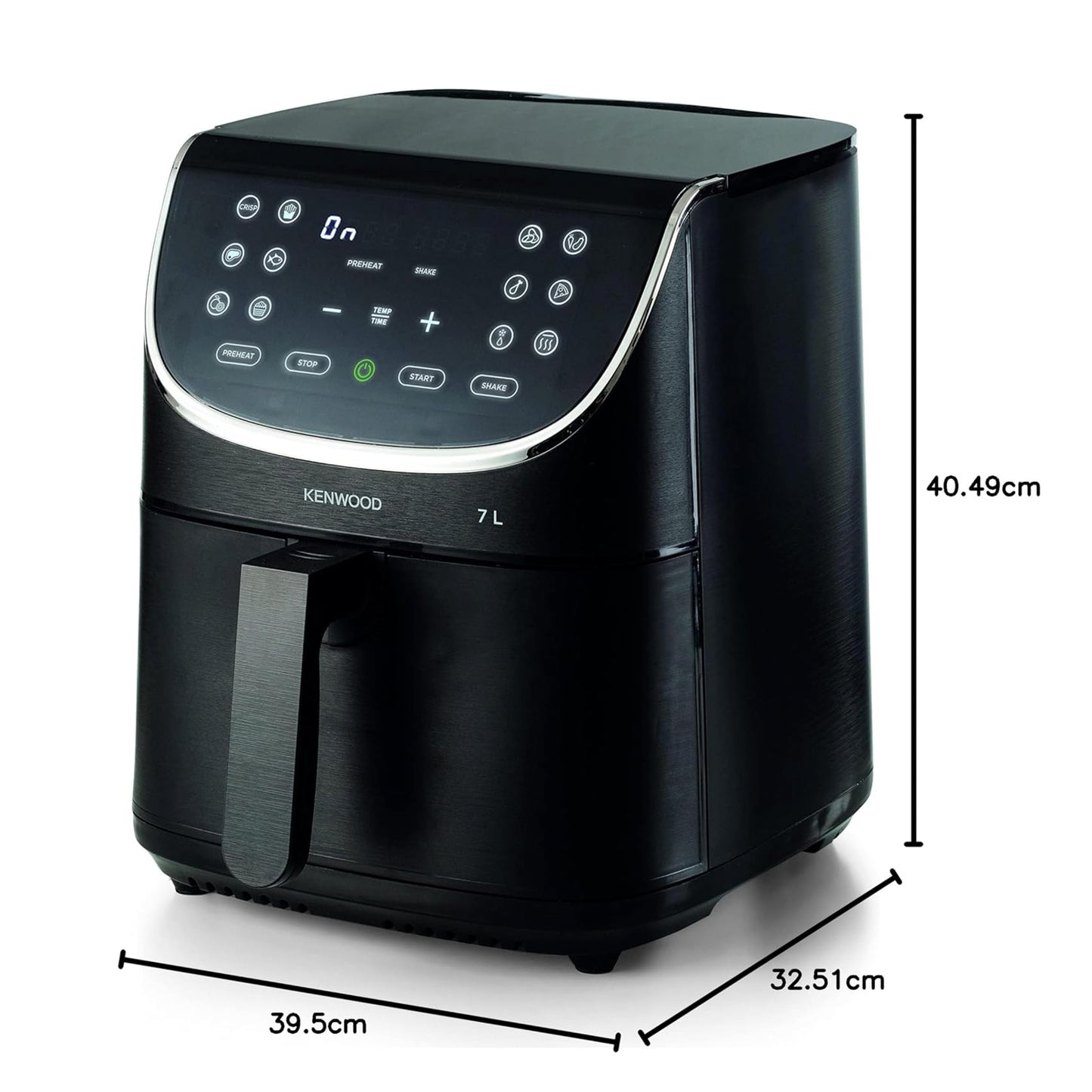 Kenwood - Air Fryer kHealthy Fry 7L Black (HFP80.000BK)