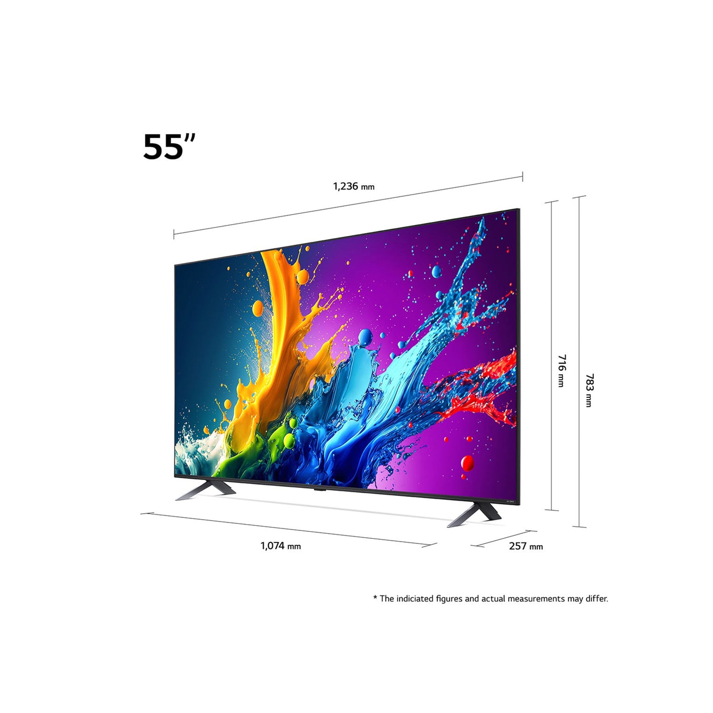 LG 55 Inch LG QNED QNED80T 4K Smart TV (55QNED80T6B.AMNE)