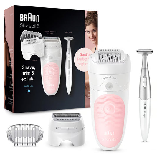 Braun Silk epil Wet & Dry epilator with 4 extras incl (SES5-820)