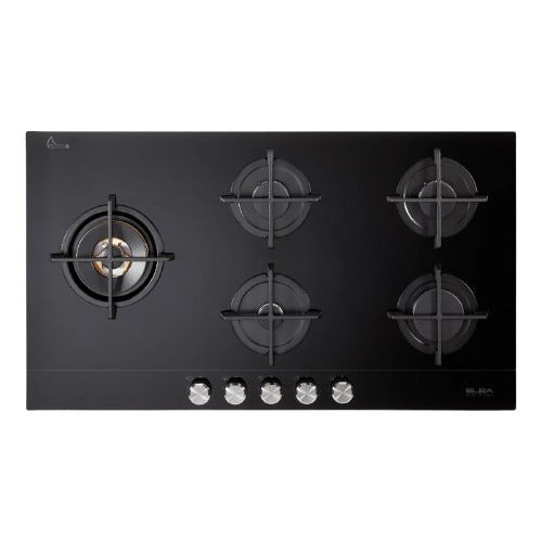 Elba Gas Hob Built-in 90 cm with Vitroceramic Design and Cast Iron Pan (ELIO 95-555 CG SE)