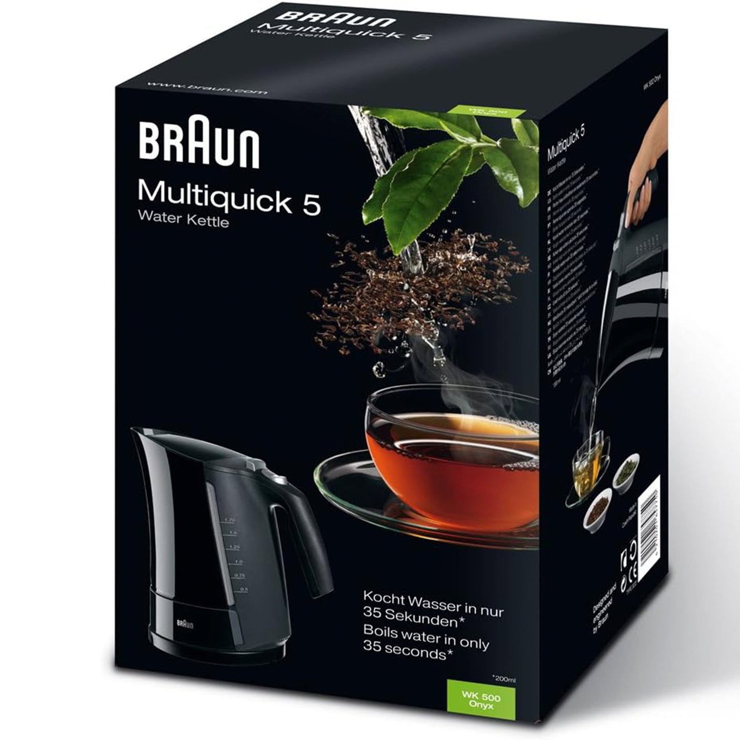 Braun MultiQuick 5 Water kettle Black (WK 500)