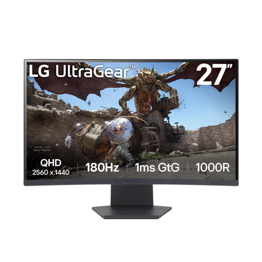 27” UltraGear™ 1000R curved gaming monitor, QHD, 1ms (GtG), 180Hz, 2024 (27GS60QC-B)