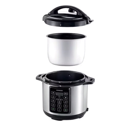 Kenwood Electric Pressure Cooker 1000 Watt 6 Liter Silver (PCM60)