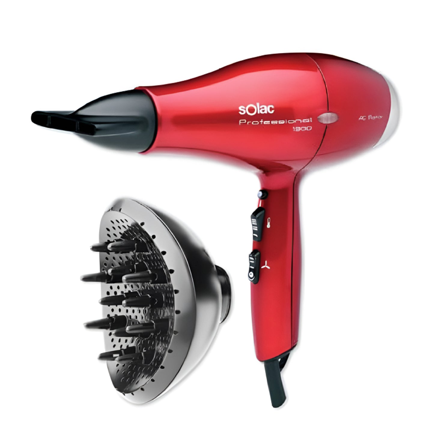 Solac hair dryer Red 1900W AC Motor Professional (SP7155)