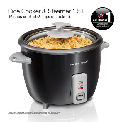 Hamilton Beach Rice Cooker & Steamer 1.5L 500W (37517-ME)