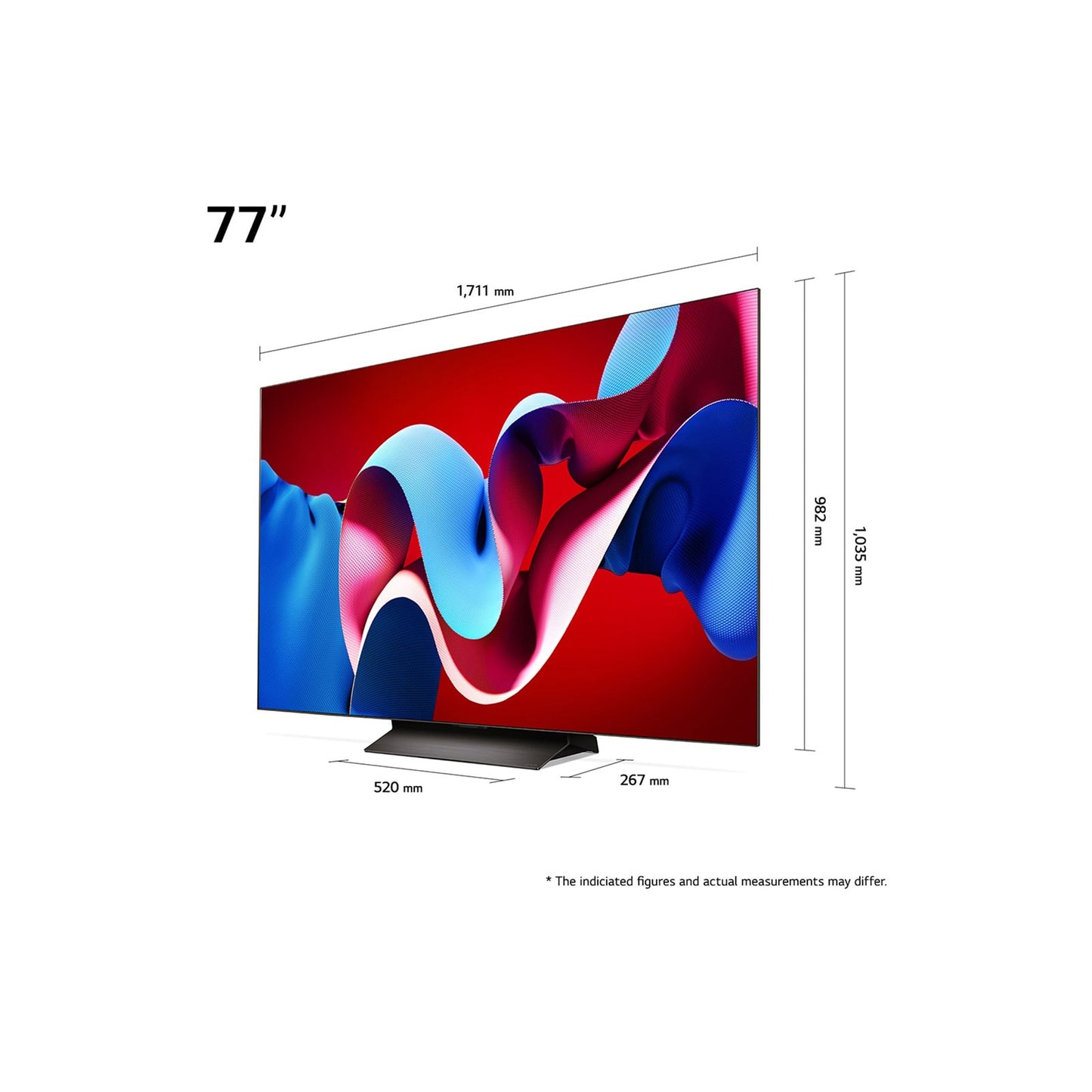 LG 77 Inch LG OLED evo C4 4K Smart TV(OLED77C46LA.AMNG)