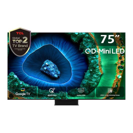 TCL 75 Inch 4K QD-Mini LED HDR Smart Google TV (75C855)