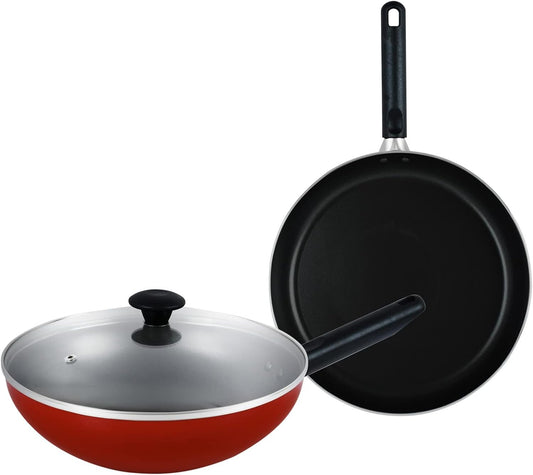 Prestige Aluminum Cookware Set of 3-Piece, Red (PR21060)