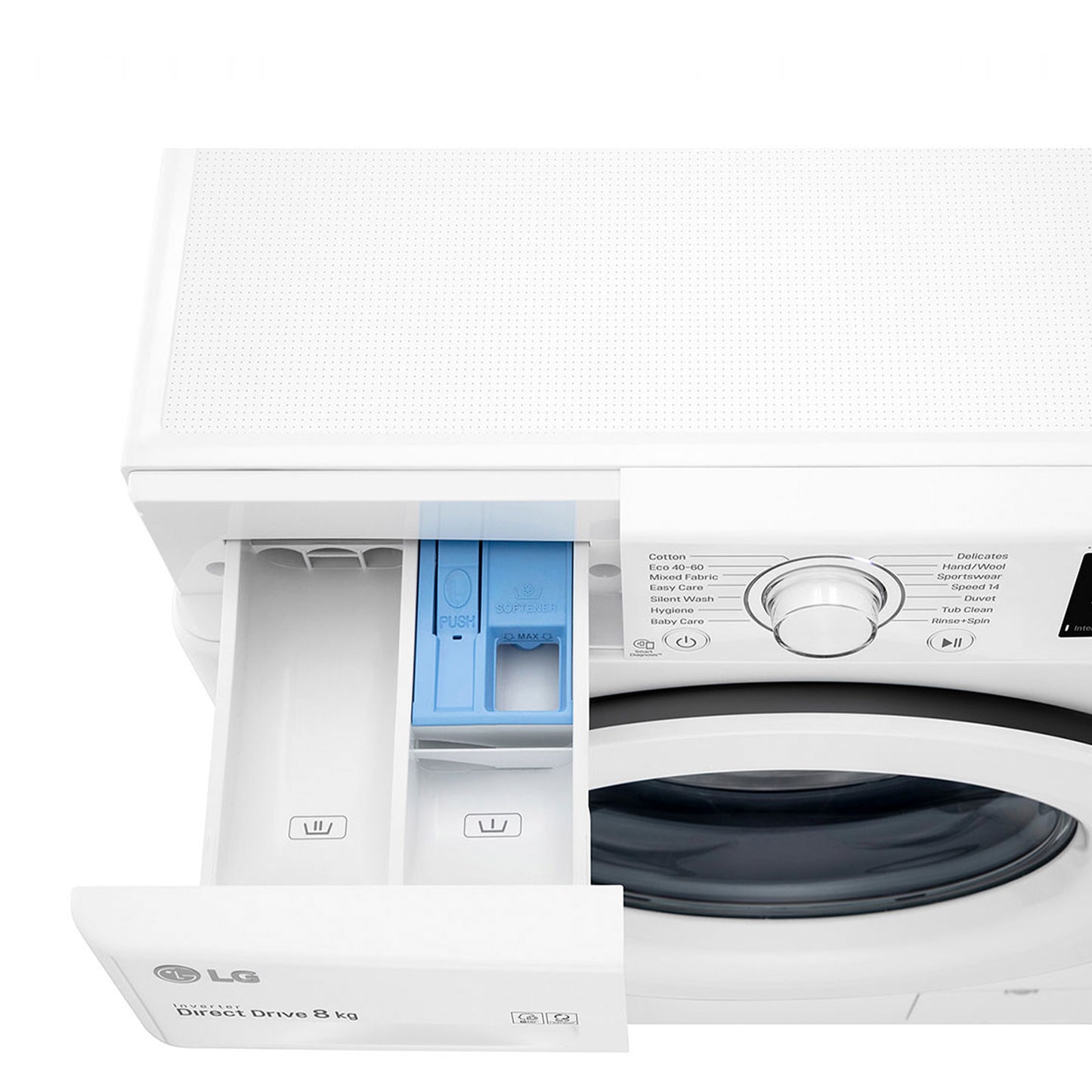 Front Load Washer 8KG , AI Direct Drive Motor ,1200 RPM , Steam , White Color (F2V3PYP3WE.SBWPELO)