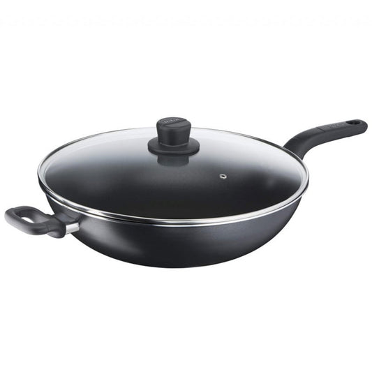 Tefal Cook Easy Wok Pan With Glass Lid, 36cm (TFB5039296)