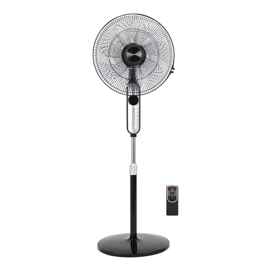 Olsenmark stand Fan 16″ 6 Blades 3 Speeds with Remote Control – Black (OMF1793)