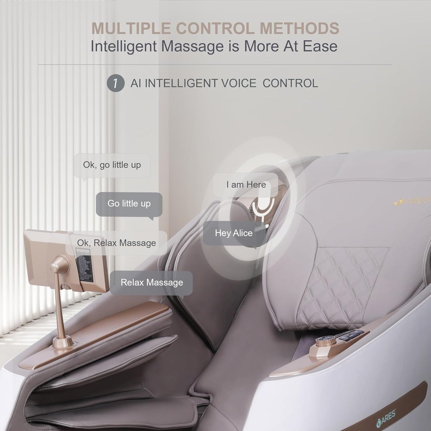 ARES uRoyal Massage Chair | 3D Super long SL-Track massage (RS-K120-BB)