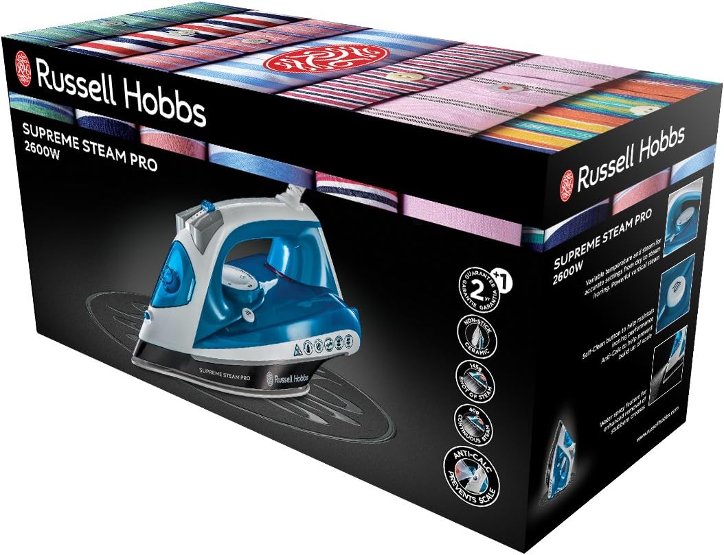 Russell Hobbs Supreme Steam Pro Iron - Blue 2600W (23971)