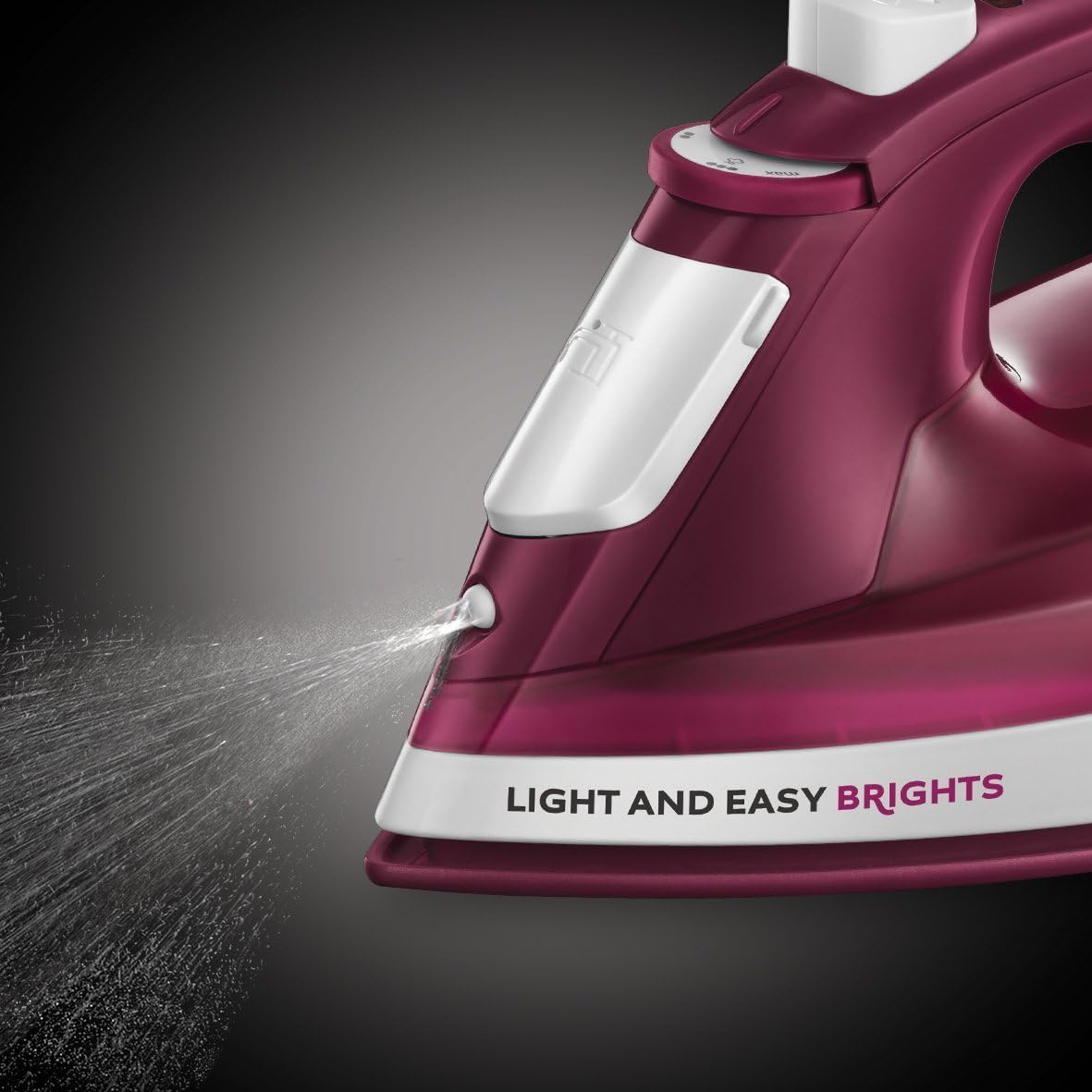 Russell Hobbs Steam Iron Light & Easy Brights Iron - Mulberry 2400W (24820)