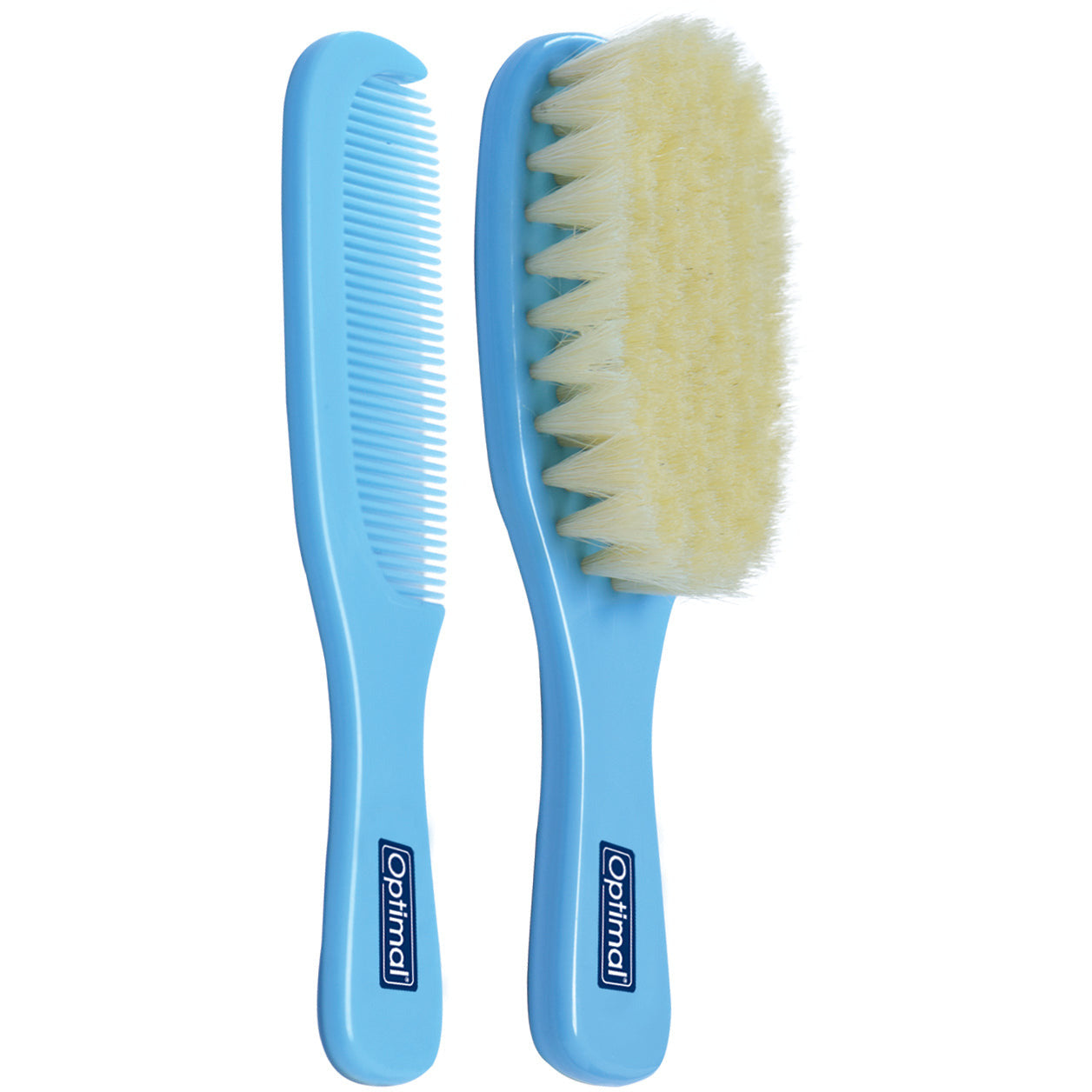 OPTIMAL Hair Brush & Comb Set - Blue , Pink , White