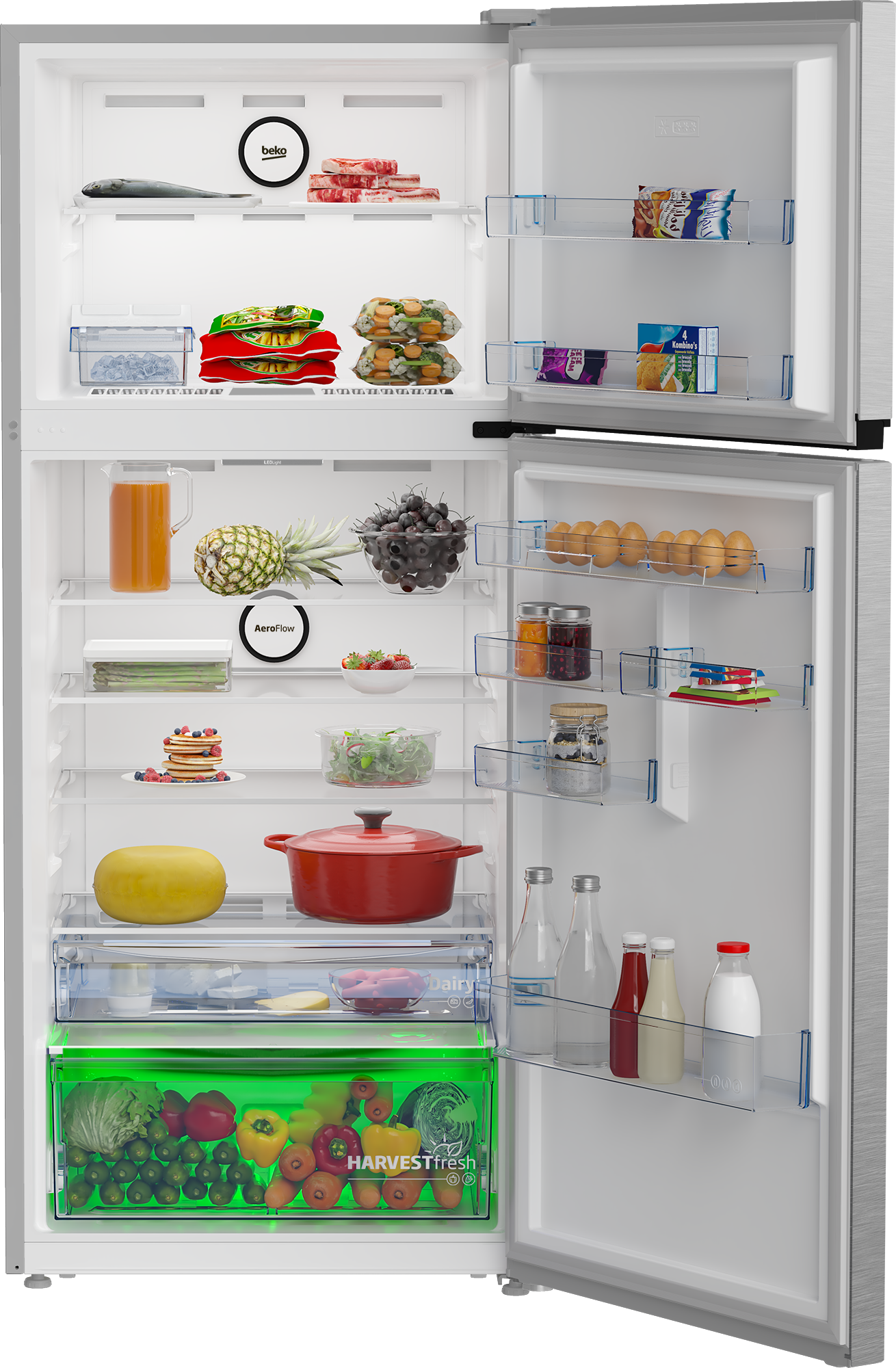 Beko Top Mount Refrigerator 537 L A++ (B3RDNE66HXP)