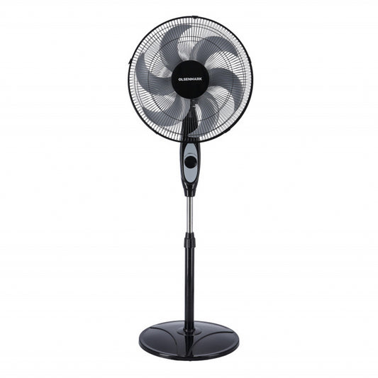 Olsenmark 16 inch Classic Stand Fan - 3 Speed 6 Leaf Blade the color black (OMF1794 )