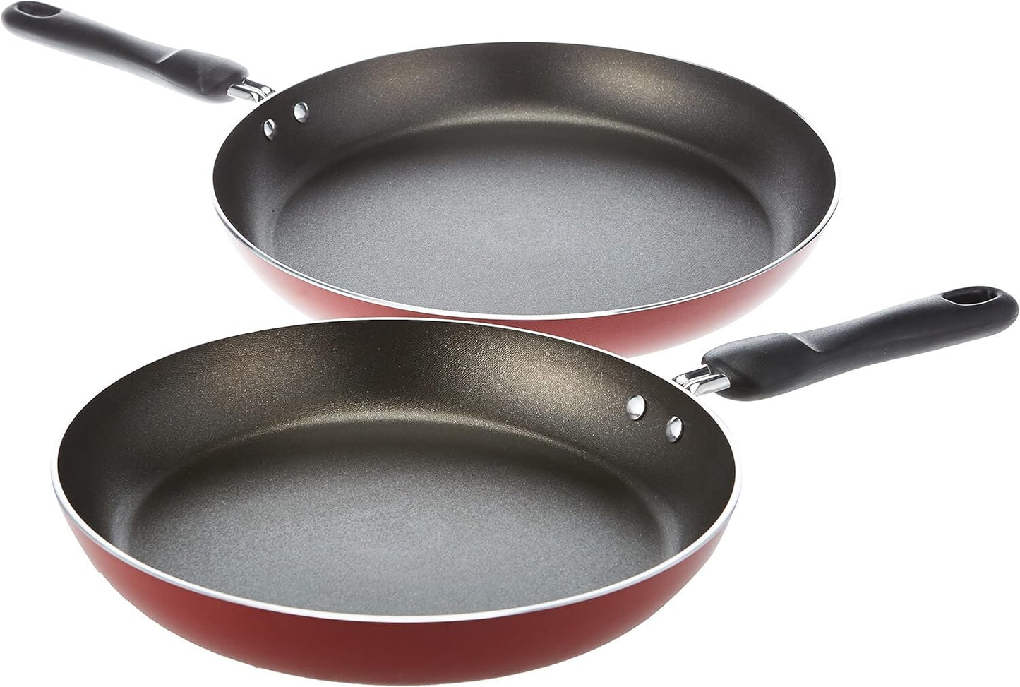 Prestige Aluminum Twin Frypan Set, 2 Pieces, Red (PR20961)