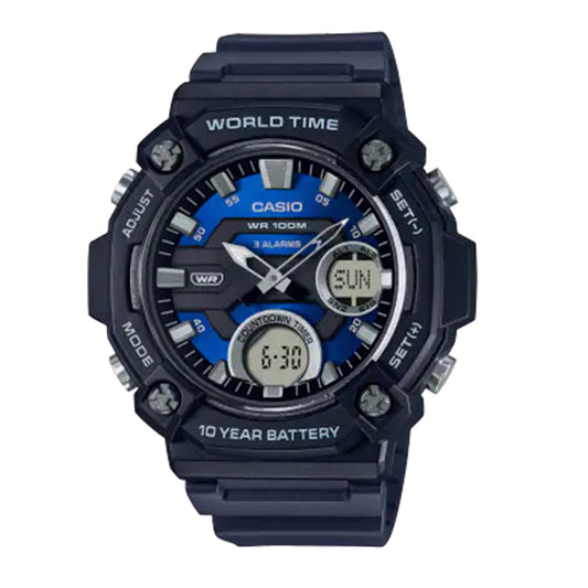 Casio Men's Watch - Navy Blue Resin (AEQ-120W-2AVDF)