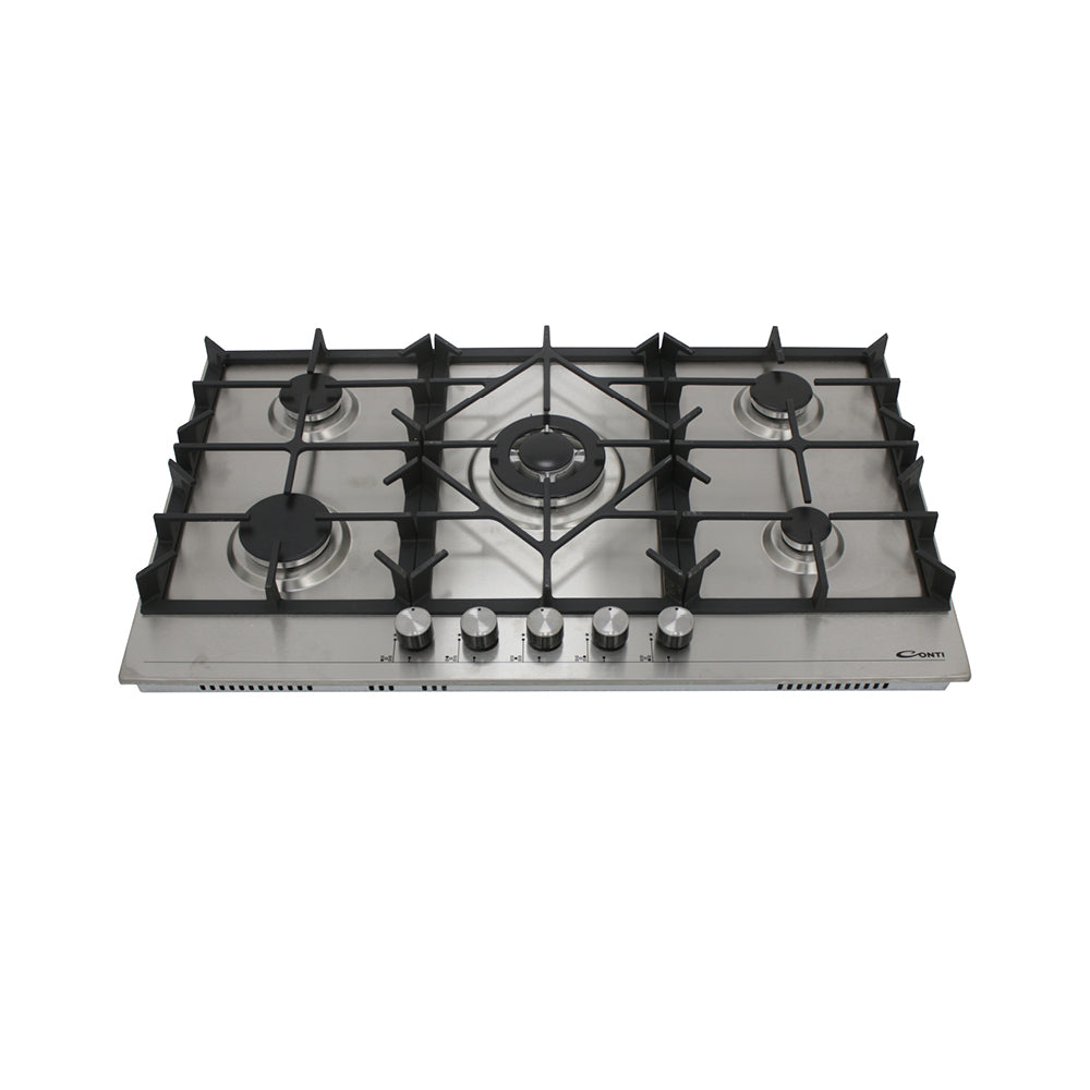 Conti Built-in Hob 90 cm Gas 5 Burners Cast Iron(CGH 9502 C IX)