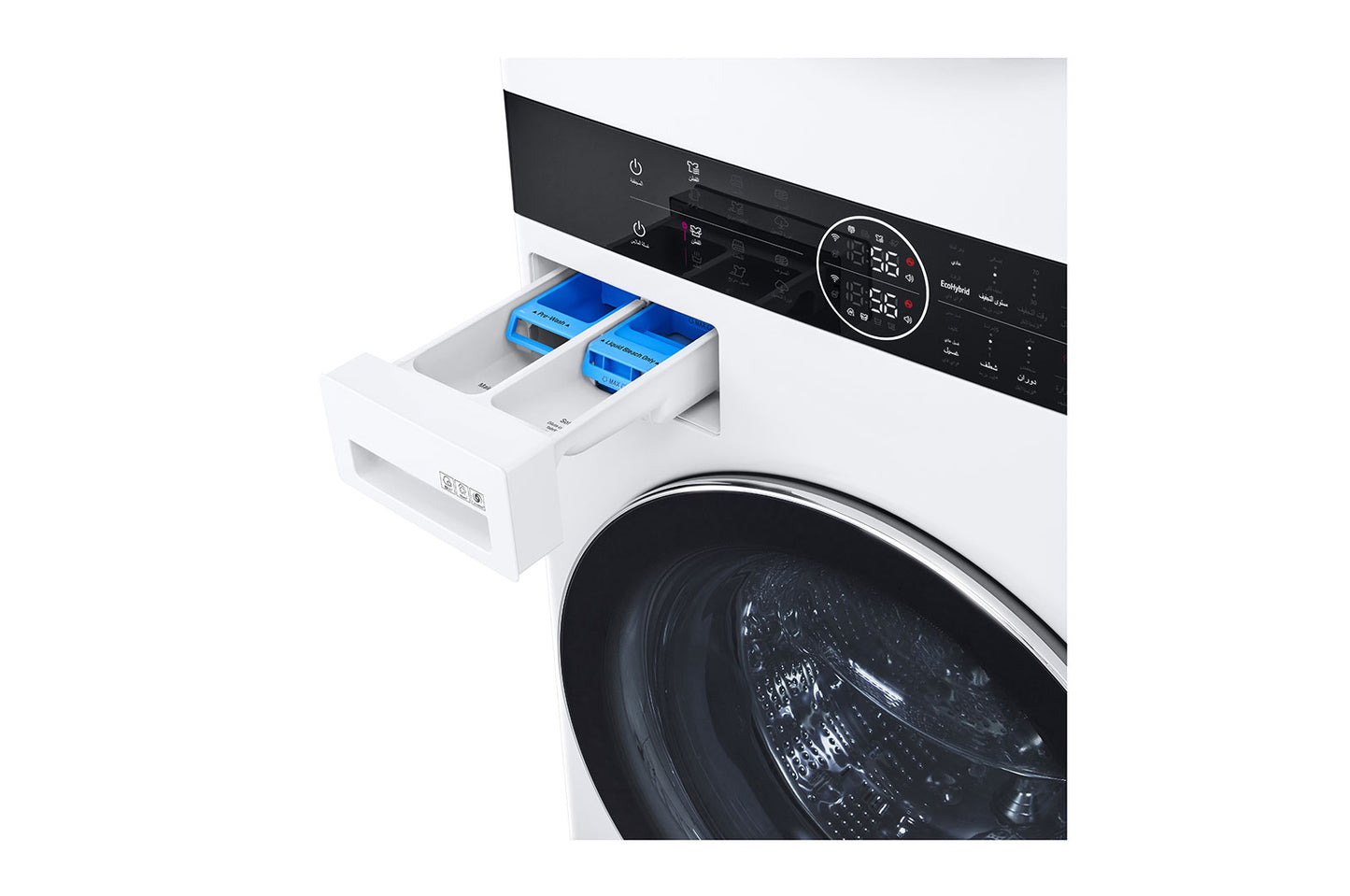 LG Single Unit Front Load 17/16 KG, LG WashTower™ with Centre Control™, White Color (WT1716WRK.ABWPELF)