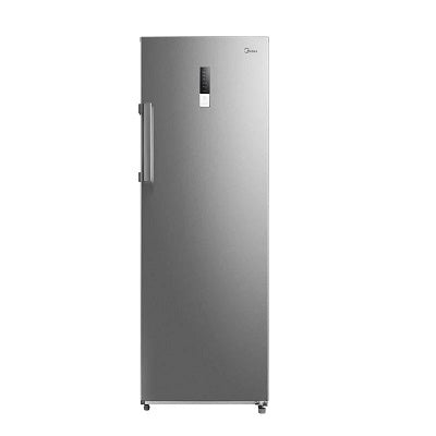 Midea Single Door Upright Freezer 261 Liter 7 Drawers A+ - Stainless Steel MDRU-333