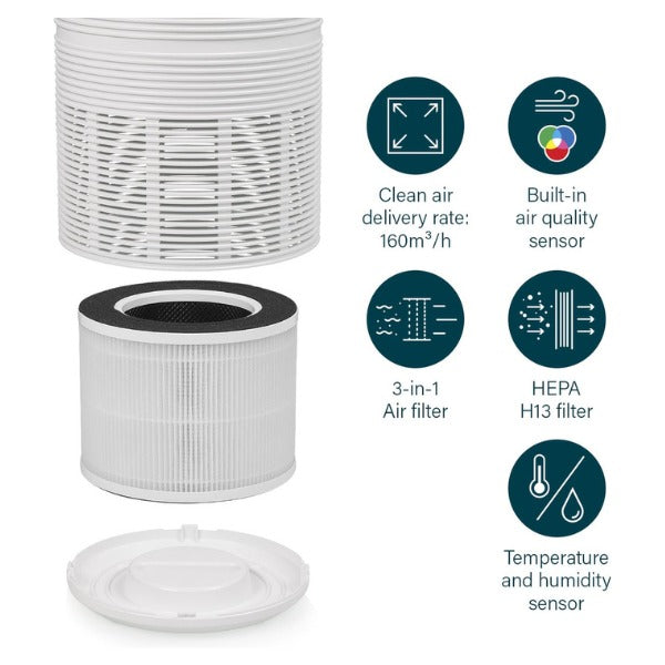 PRINCESS Smart Air Purifier 160M³/H Voice Controlled (01.356160.01.001)