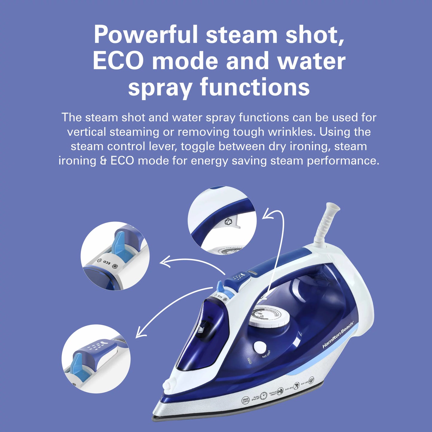 HB STEAM IRON CERAMIC 2500W (ST3797-ME)