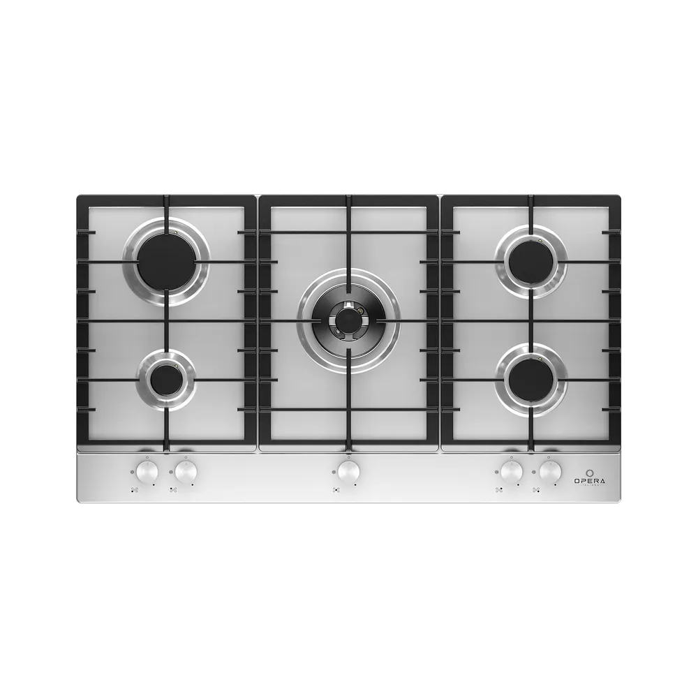 OPERA BI Hob 90 CM Gas 5 Burners Cast Iron (T905CFS)