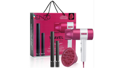 Enzo Hair Dryer & Curler Travel Kit (EN-139)