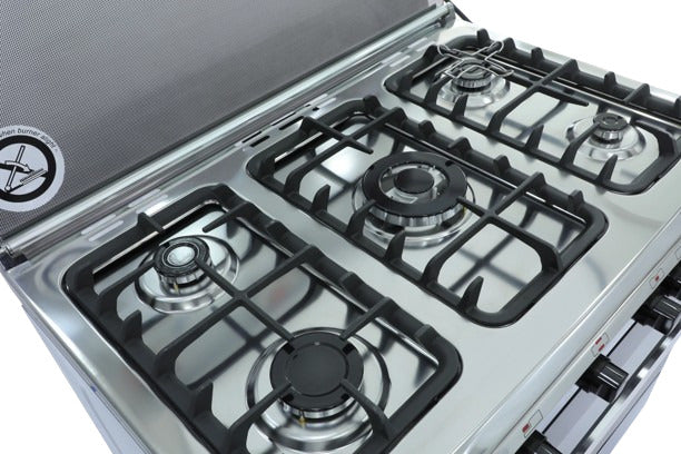 Nara Gas Cooker 90 CM Full Safety Glossy stainless steel top (NAXG/9006-BG/LC)