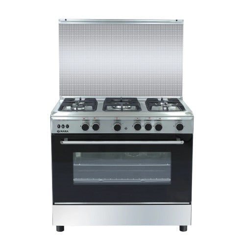 Nara Gas Cooker 90 CM Full Safety Plus Fan Stainless Steel (NAXM/9007PRO/LC/FAN)