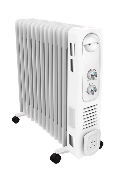 Electromatic Oil Filled Radiator 13 Fins 2500W With Clothes Rack & Fan Full Safety System (EH-972-13F)