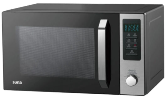 Sona Microwave 1000W With 8 Auto Cooking Menus And 5 Power Levels (EM34LBK)