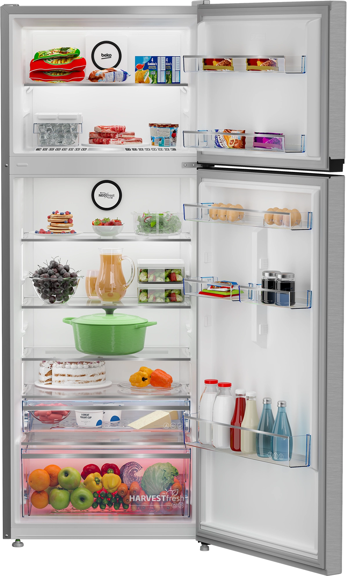 Beko Top Mount Refrigerator 406L A+ (RDNG551M20TSX)