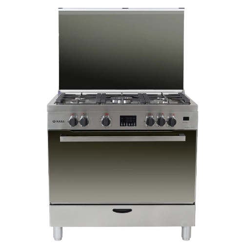 Nara Gas Cooker 90 CM 5 Gas Burners Matt Stainless steel (NAXM 9010 / PROFESSIONAL)