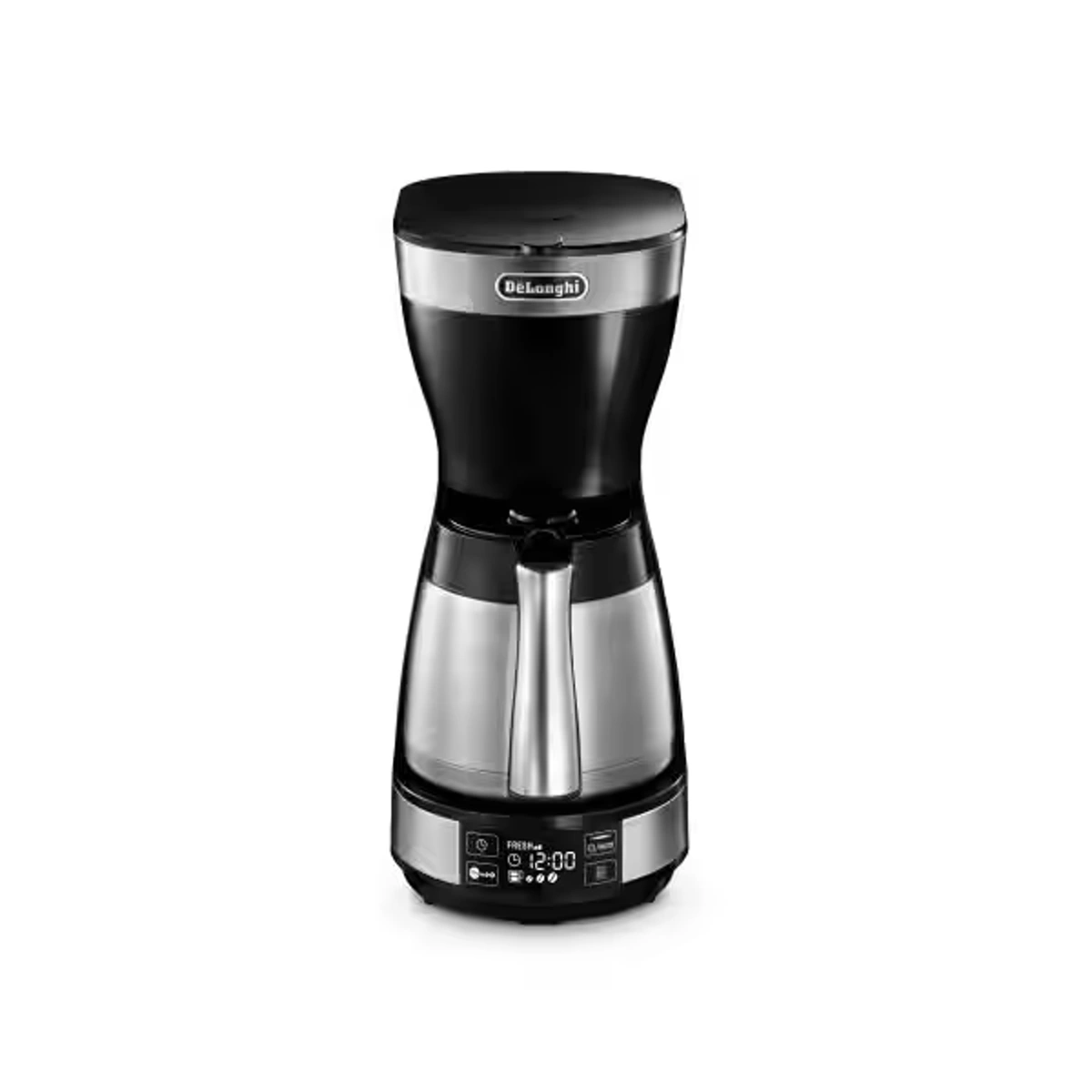 De'Longhi American Coffee Maker 10 Cups 1.25 L Black & Silver Design (ICM16731)