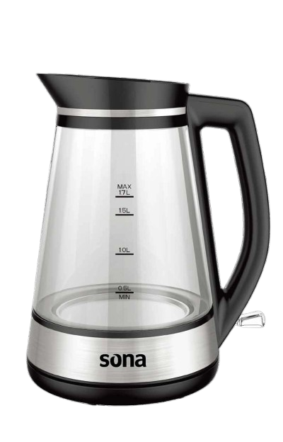 Sona Electric Kettle 1.7 L 2200W Glass & Stainless Steel Design (SK 5816)