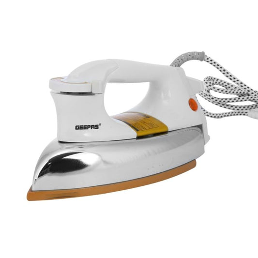 Geepas Steam Iron White Heavy Weight Dry Iron 1200W (GDI23011)