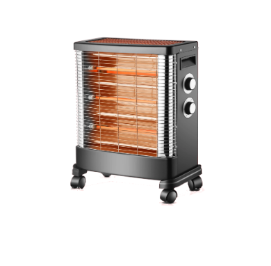 ELECTROMATIC Quartz Heater 2400 Watt 3 Heat Settings With Tip-over Switch - Black EH80