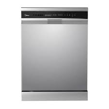 MIDEA Free Standing Dishwasher 14 Sets 8 Programs A++ - Silver WQP14-7633