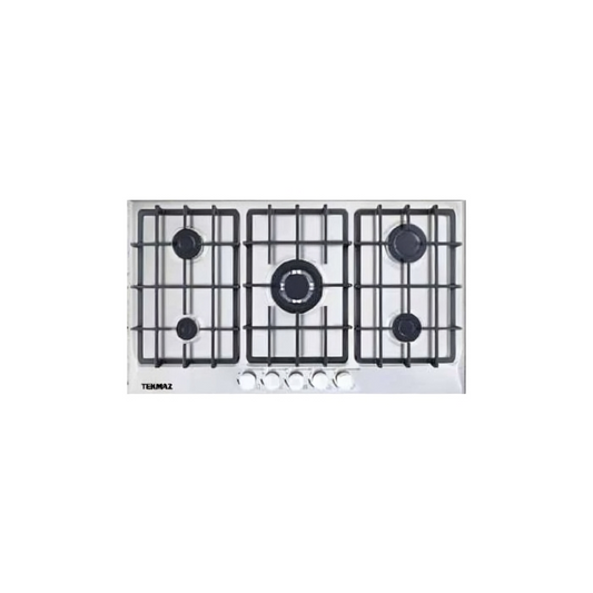 Tekmaz Hob 90cm 5 burners Stainless Steel (NAS-90CIS)